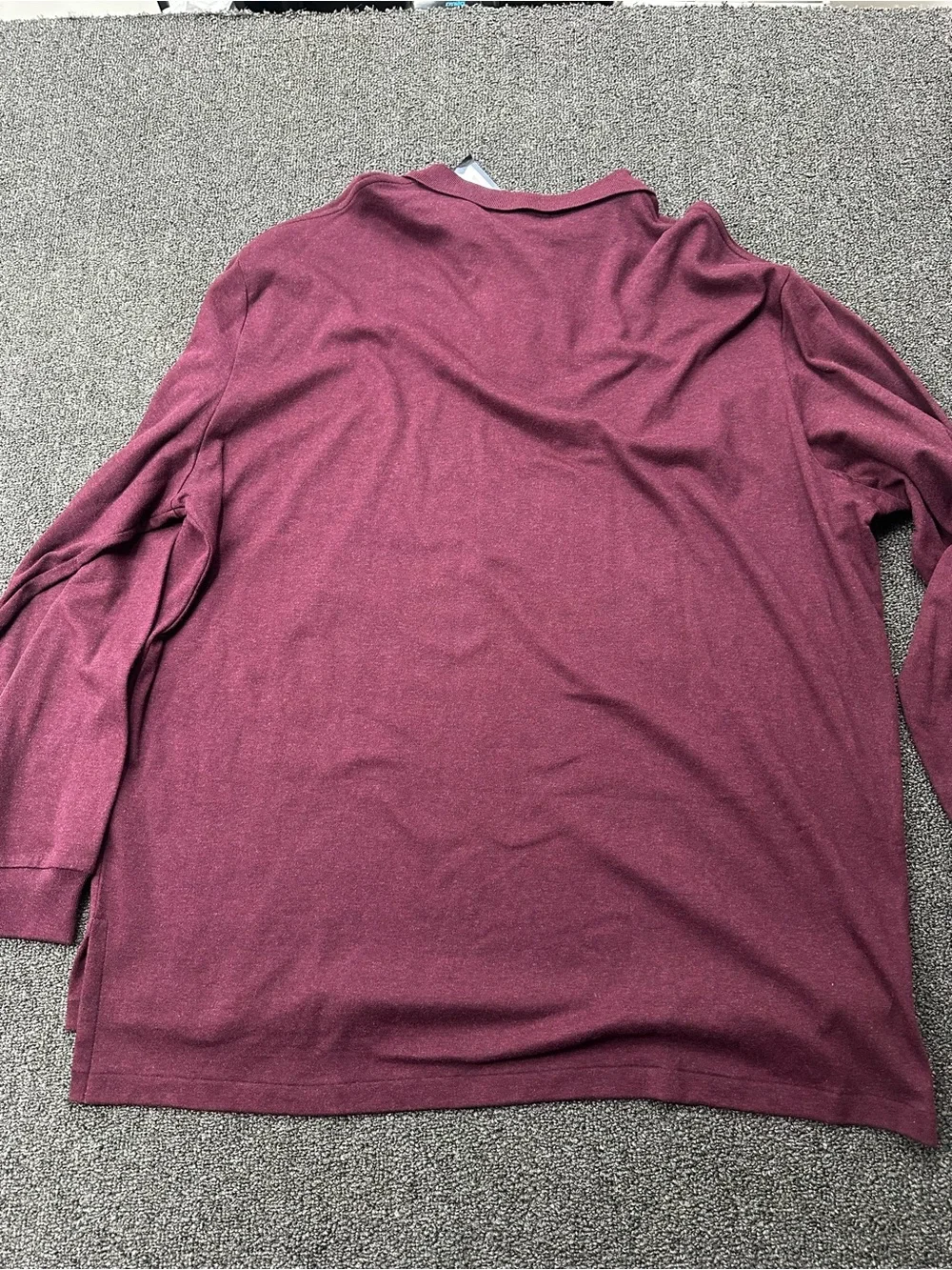 Vintage Polo Ralph Lauren Polo Shirt Mens XXL Maroon Long Sleeve Cotton- NWT